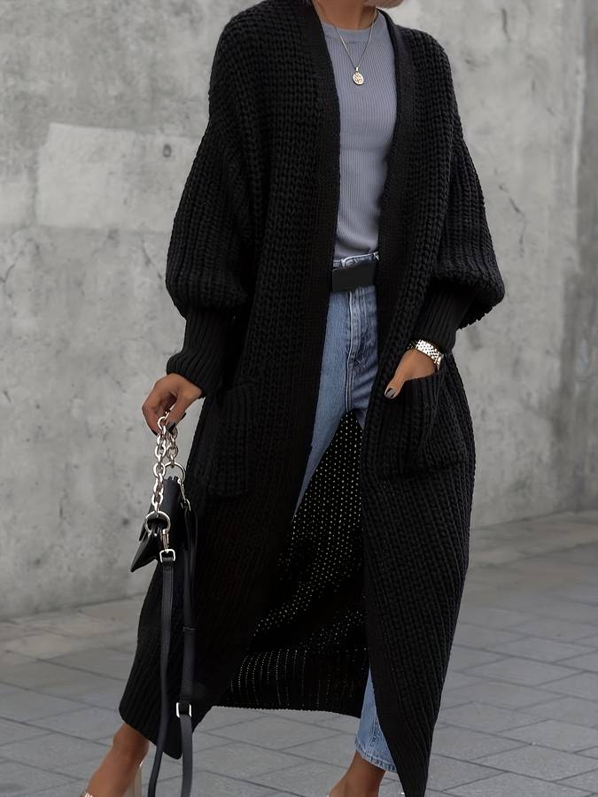 Oversized Chunky Knit Long Cardigan