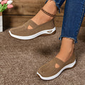 Women's Slip-On Sneakers – Breathable Knit – Cushioned Sole – Low Profile Comfort
