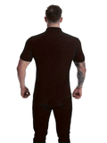 Men's Polo Shirt - Ribbed Knit - Slim Fit - Short-Sleeved - Stylish & Comfortable