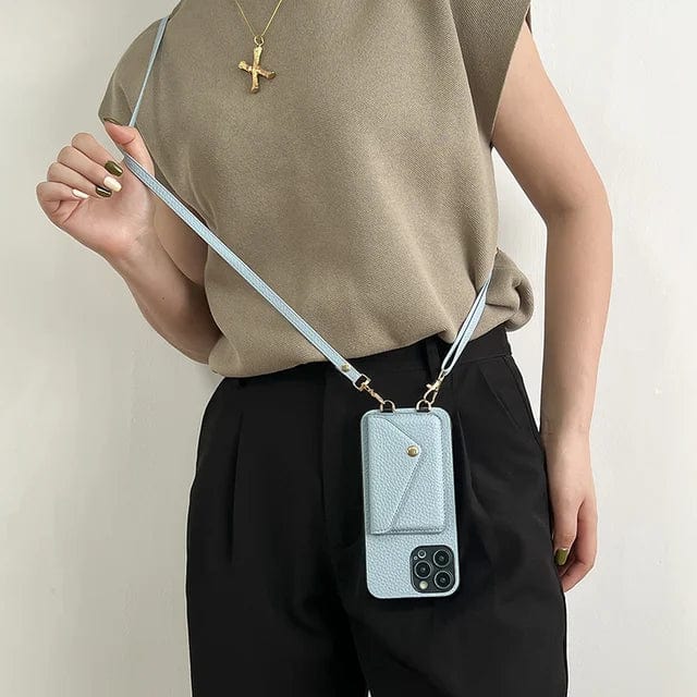 Leather Card Pocket Crossbody Phone Case