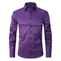 Men's Shirt – Slim Fit – Breathable Stretch Fabric – Non-Iron – Button Closure