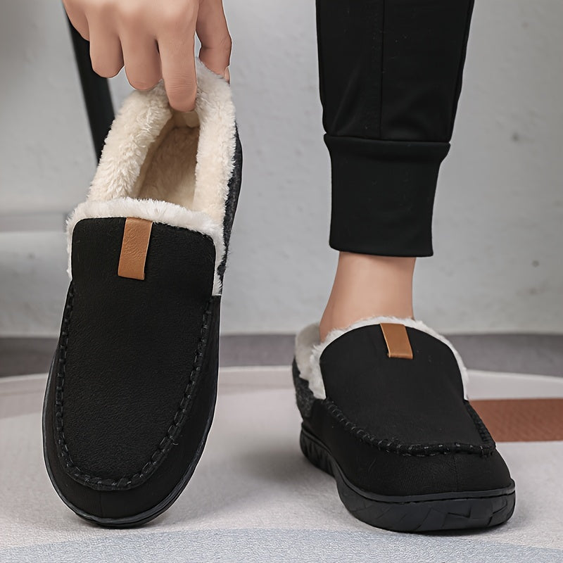Plush Faux Fur-Lined Cushioned Slip-On Loafer Moccasin