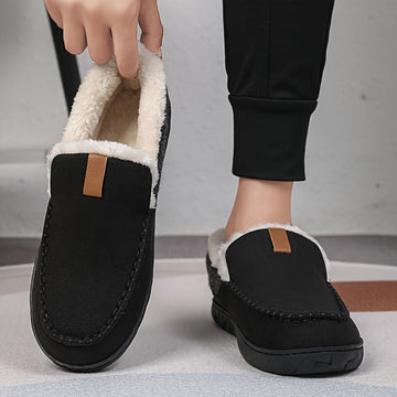 Plush Faux Fur-Lined Cushioned Slip-On Loafer Moccasin