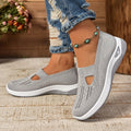 Women's Slip-On Sneakers – Breathable Knit – Cushioned Sole – Low Profile Comfort