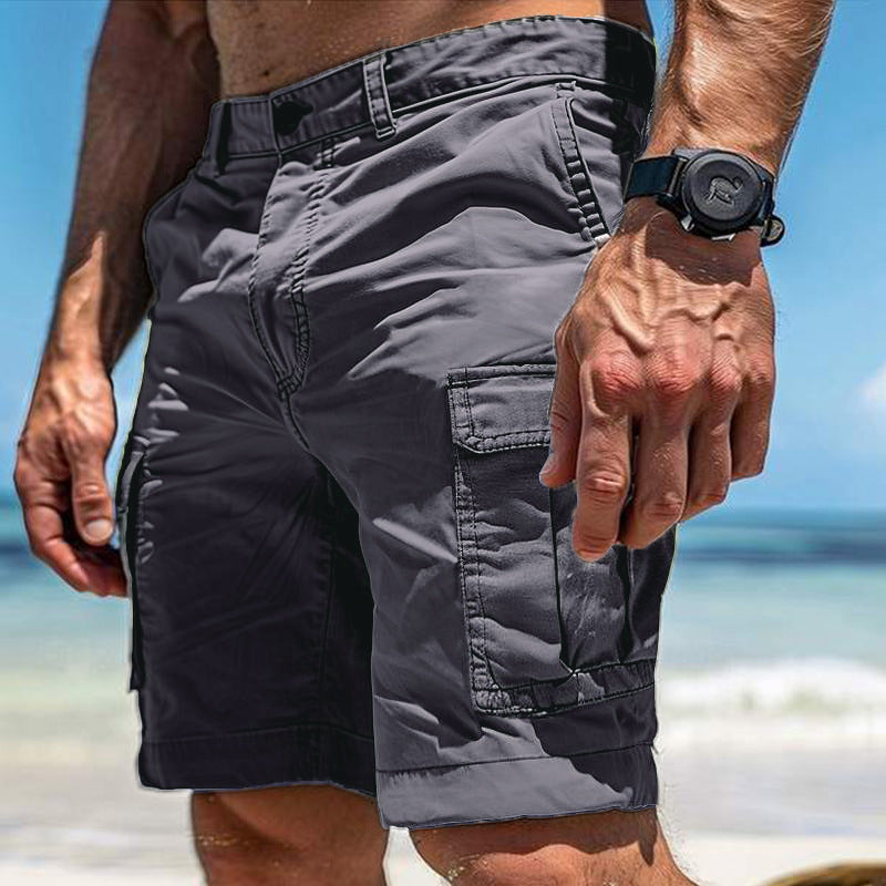 Durable Cotton Relaxed Fit Practical Pockets Cargo Shorts