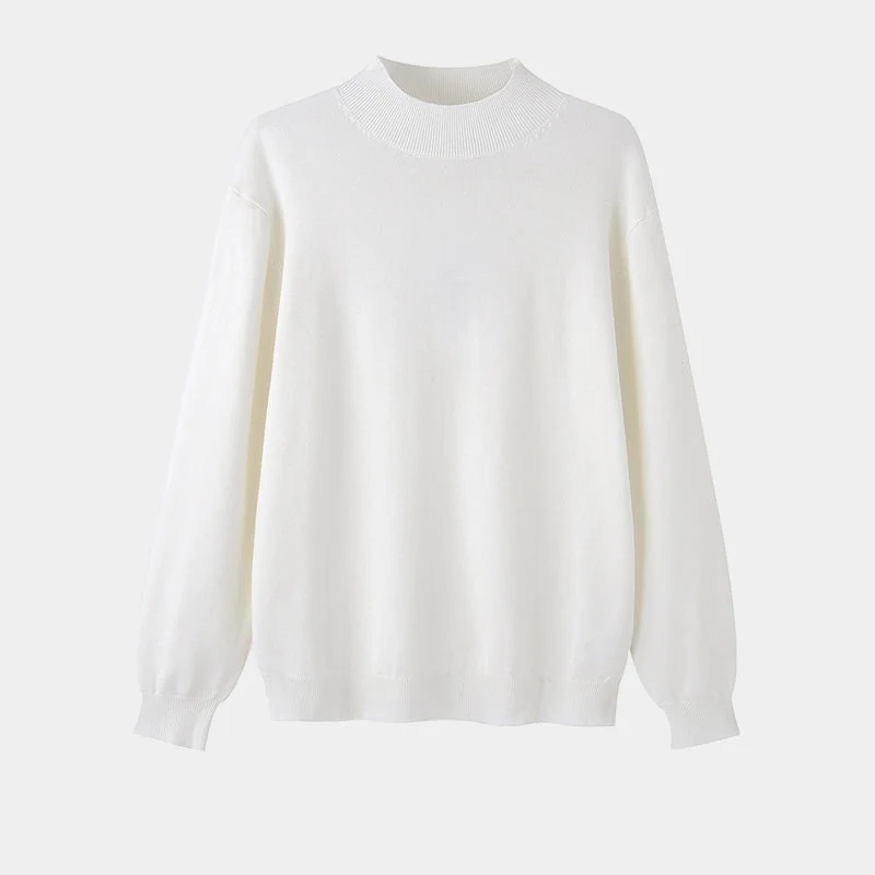 Slim Fit Mock Neck Knitted Top
