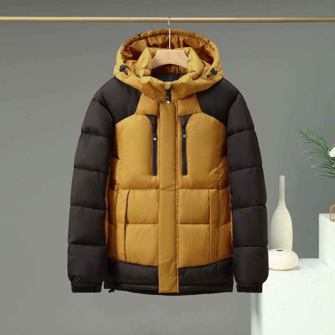Insulated Detachable Hood Padded Jacket