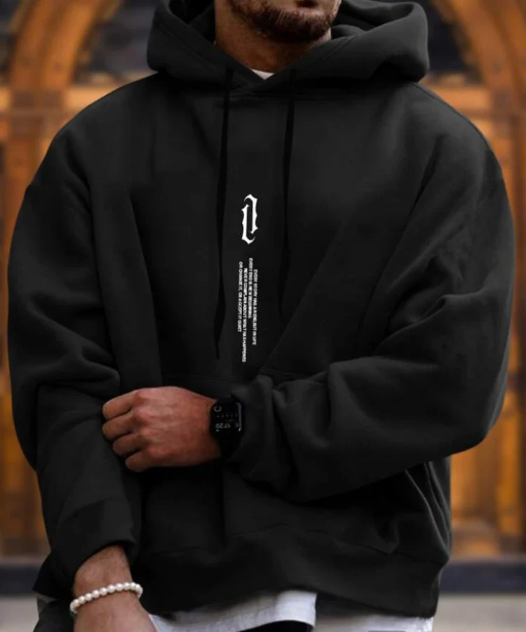 Graphic Oversized Fit Pullover Hoodie