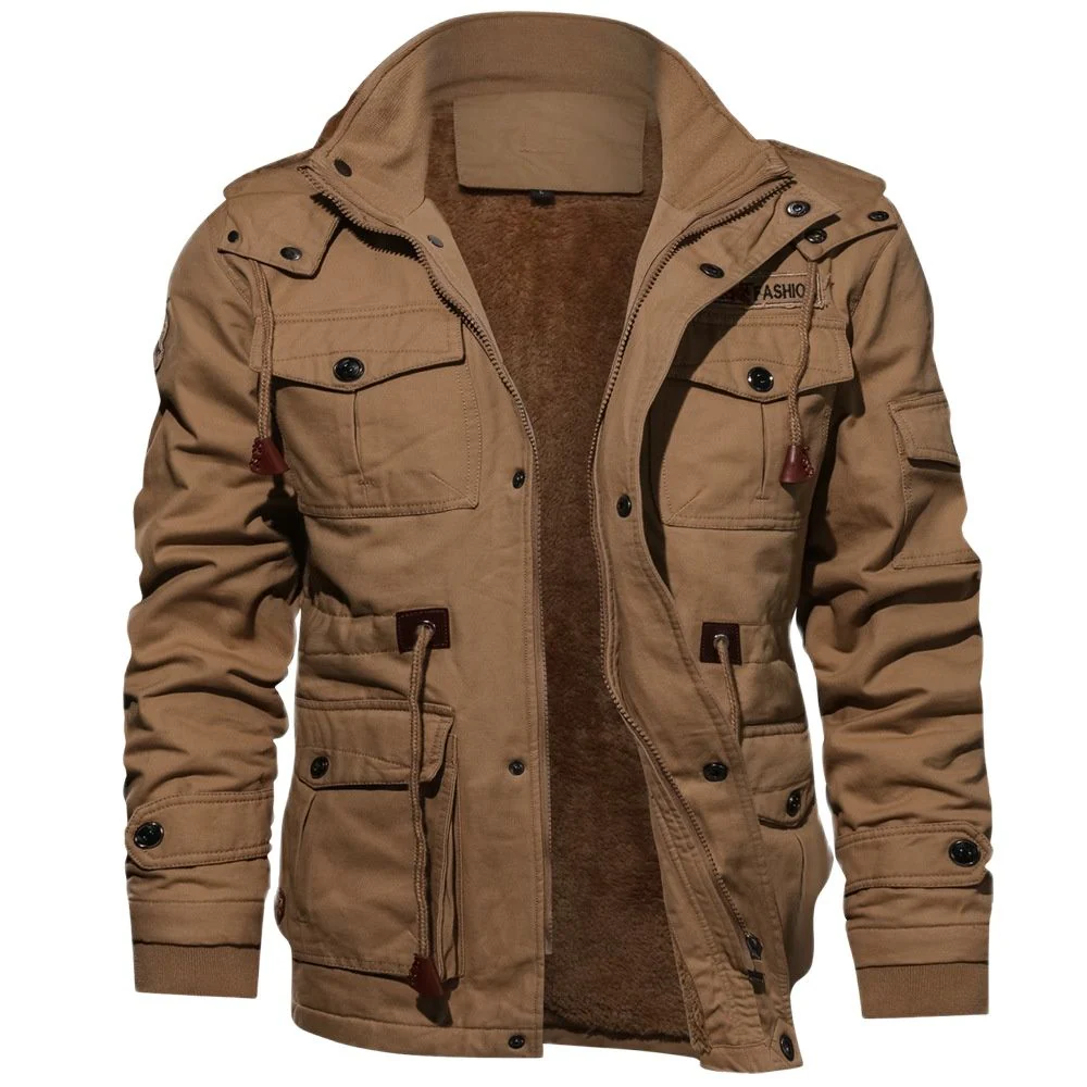 Fleece Lined Structured Fit Bomber Jacket