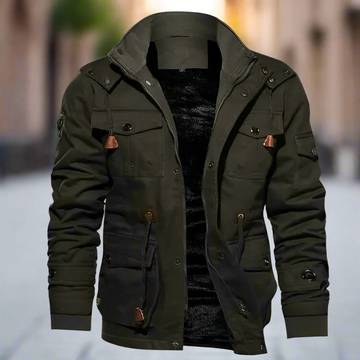 Fleece Lined Structured Fit Bomber Jacket