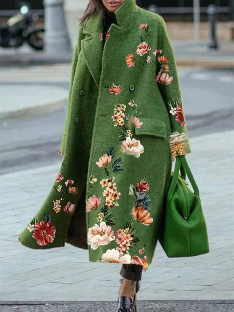 Woven Blend Oversized Long Coat