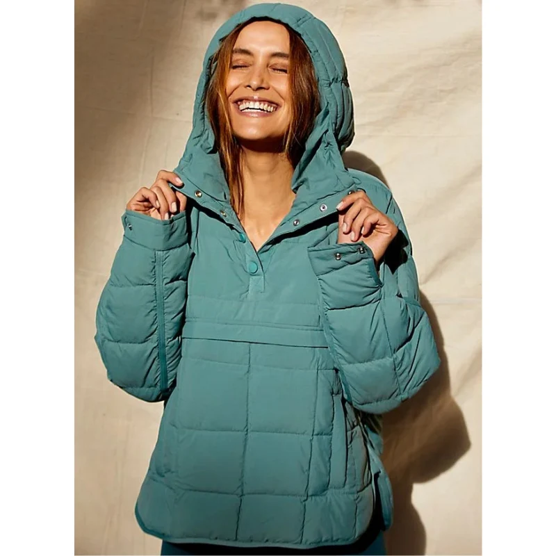 Quilted Relaxed Fit High Collar Jacket