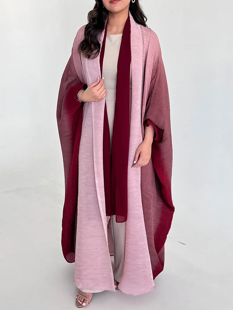 Oversized Pleated Shawl Collar Trench Coat