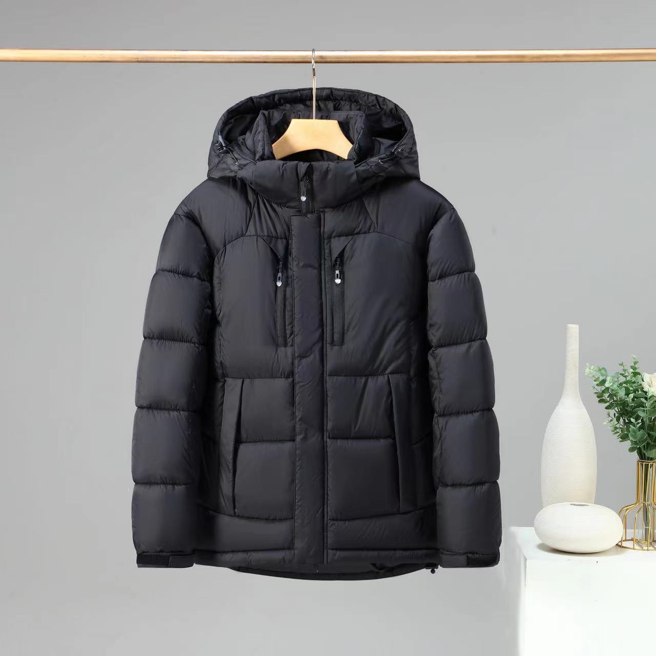 Insulated Detachable Hood Padded Jacket