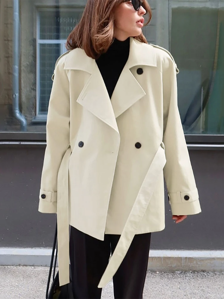 Tailored Belted Waist Cropped Jacket