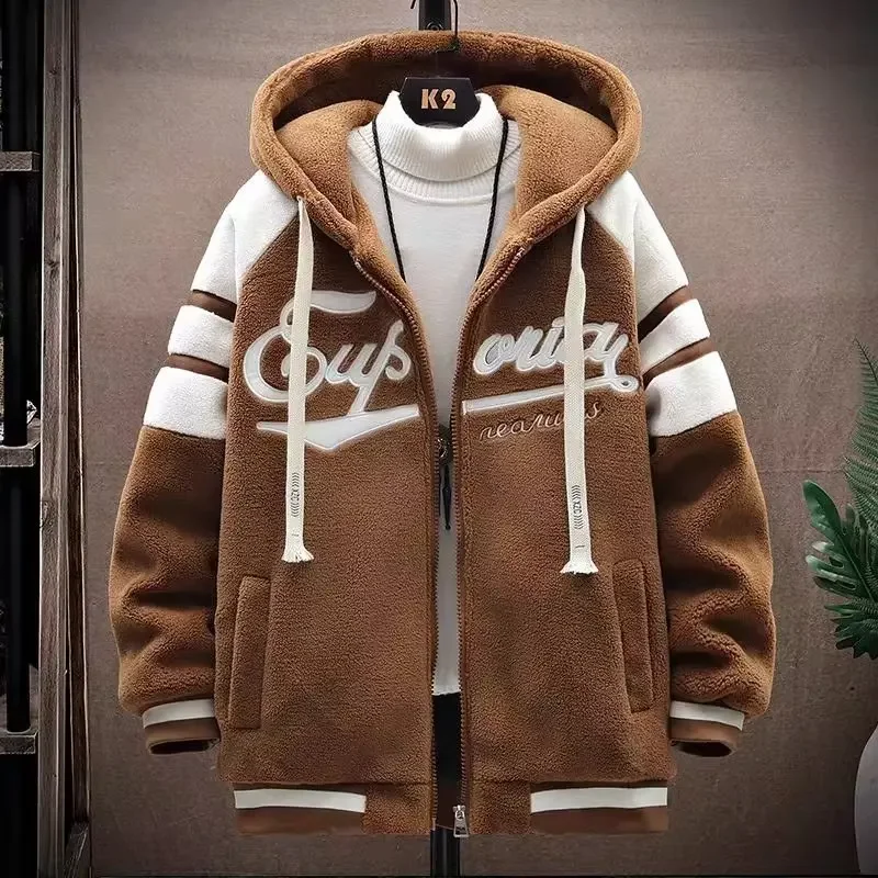 Wool Blend Embroidered Oversized Hooded Jacket