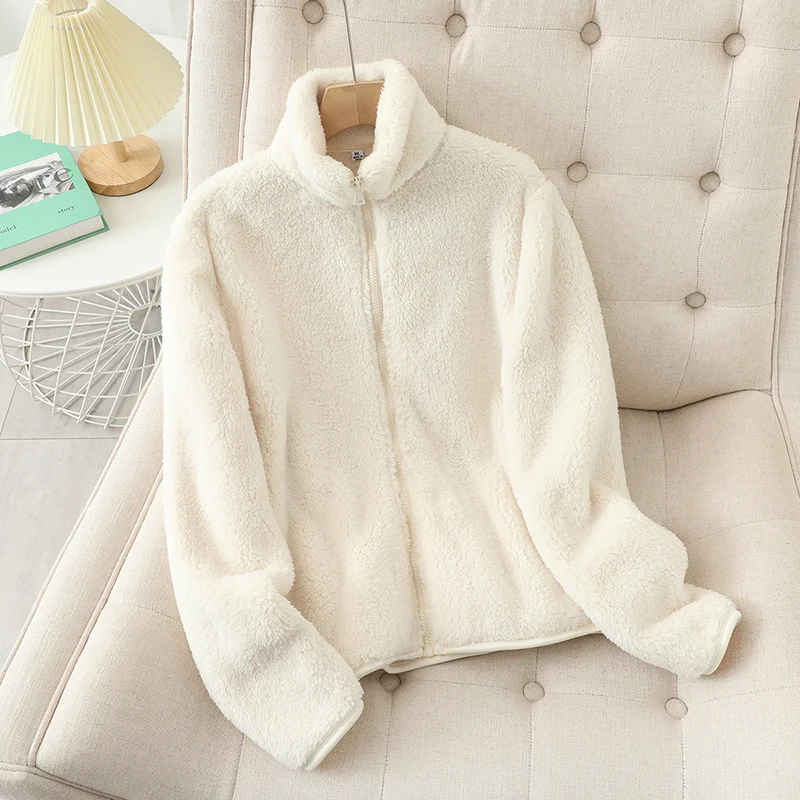Reversible Plush Relaxed Fit Fleece Jacket