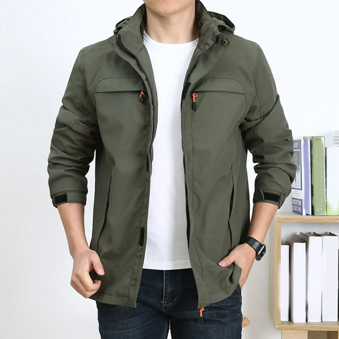 Hooded Multi Pocket Regular Fit Jacket