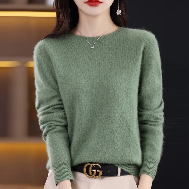 Wool Regular Fit Ribbed Hem Pullover Sweater