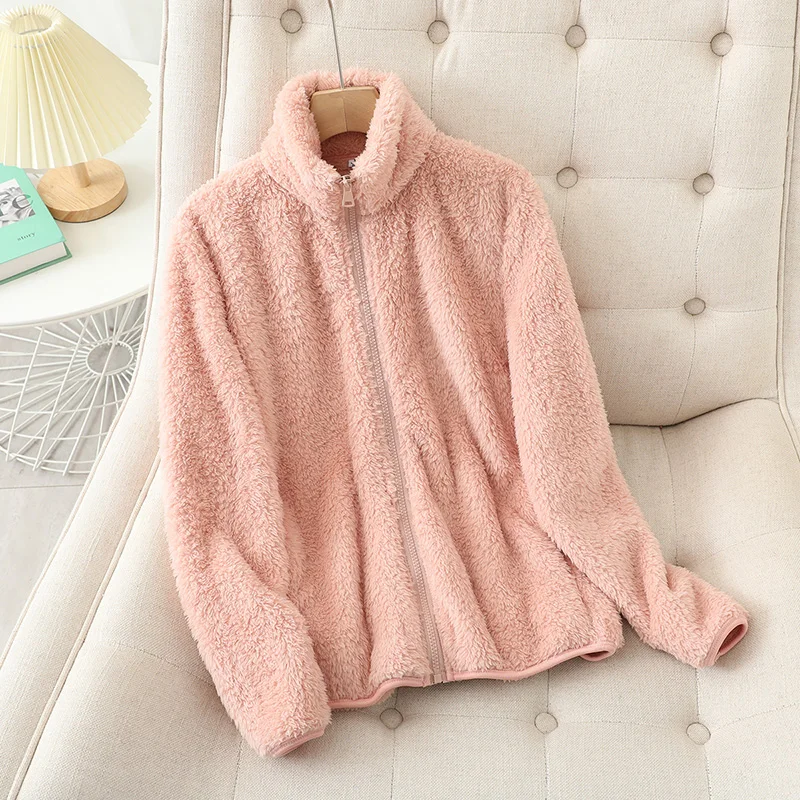 Reversible Plush Relaxed Fit Fleece Jacket