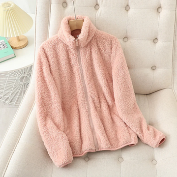 Reversible Plush Relaxed Fit Fleece Jacket