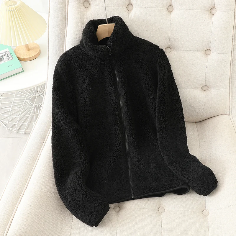 Reversible Plush Relaxed Fit Fleece Jacket