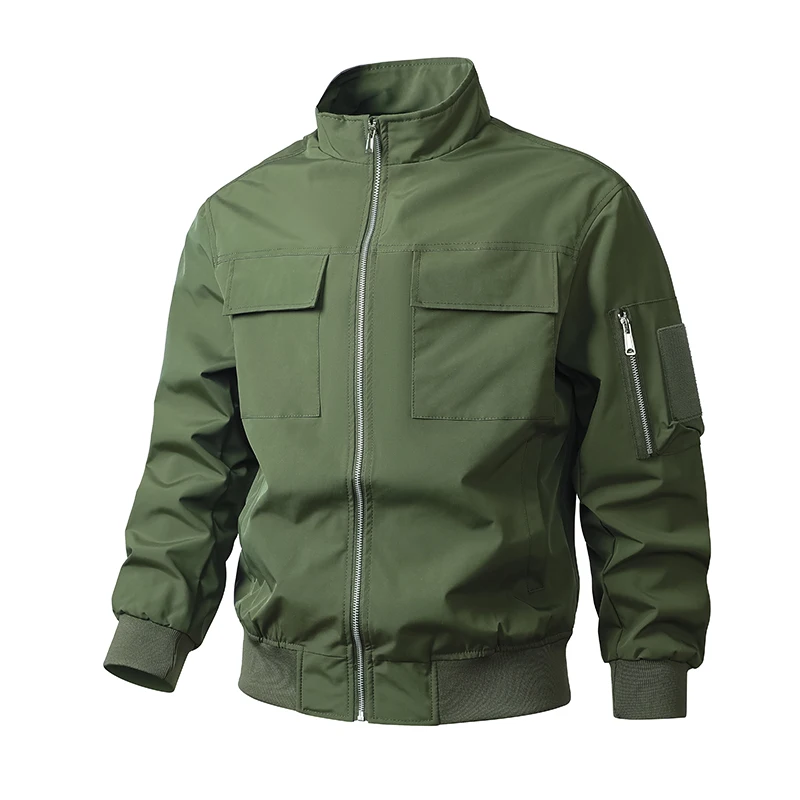Wind-Resistant Slim Fit Bomber Jacket