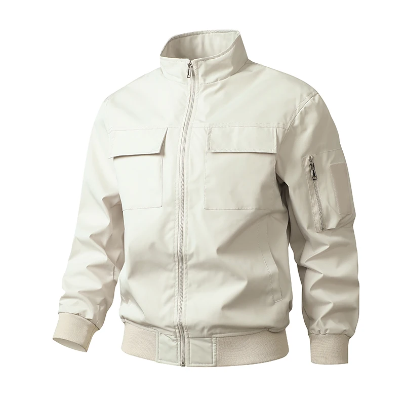 Wind-Resistant Slim Fit Bomber Jacket