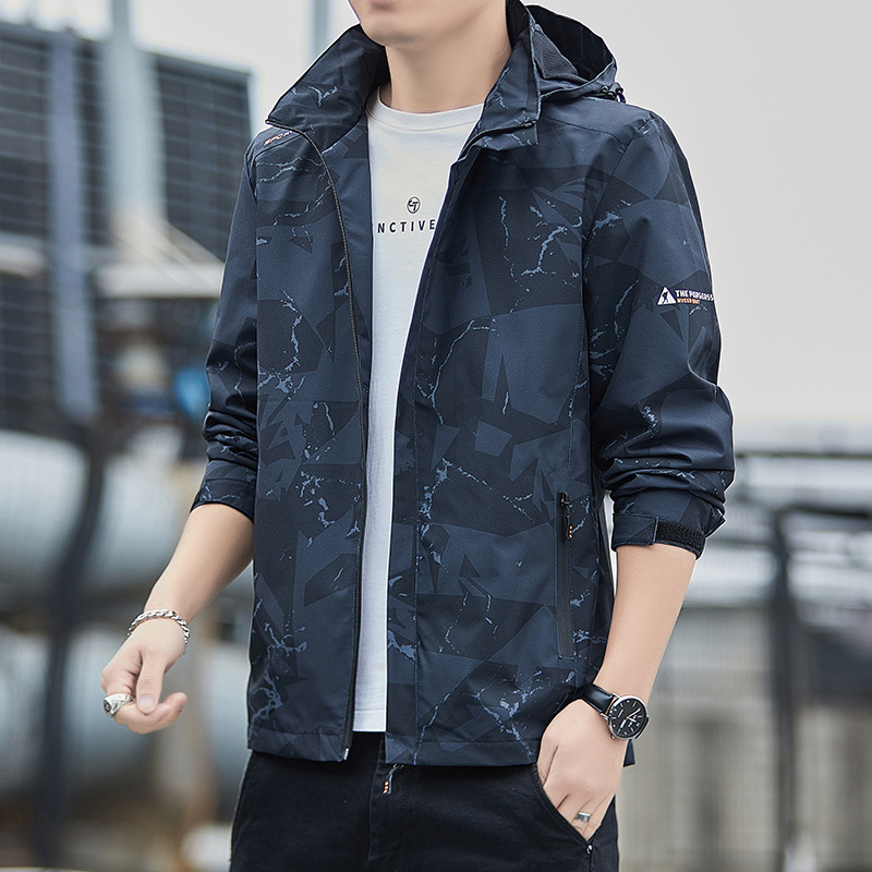 Technical Fabric Adjustable Hooded Jacket