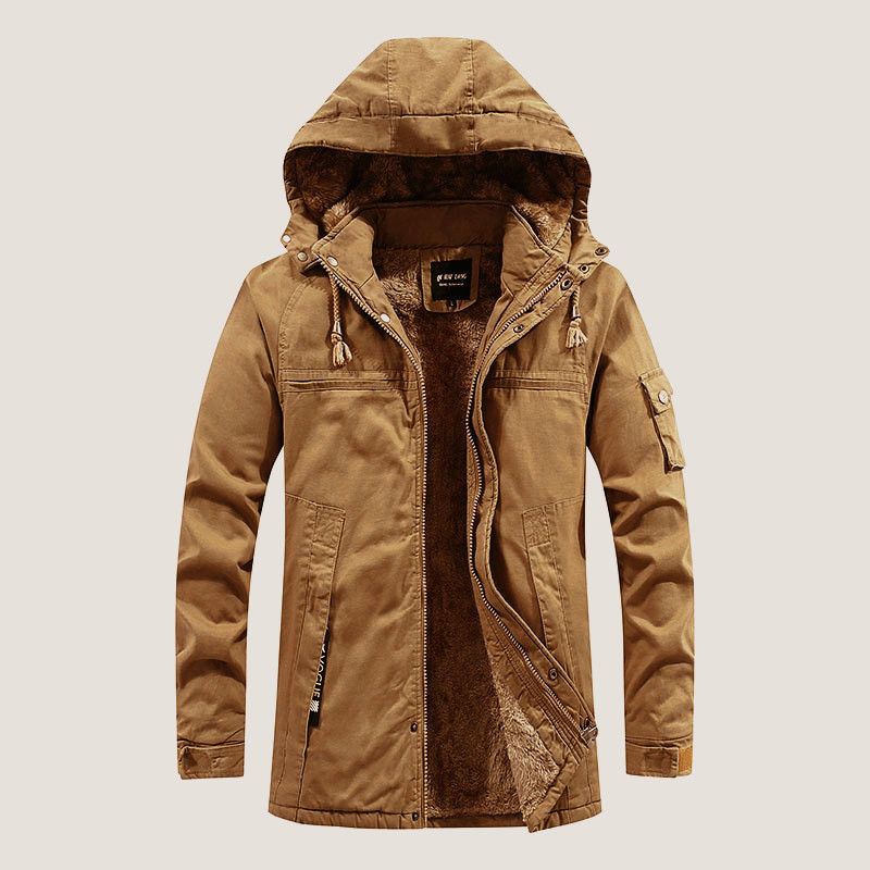 Sherpa Lined Relaxed Fit Hooded Coat