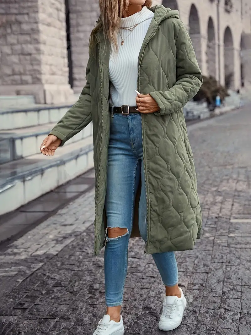 Insulated Quilted Relaxed Fit Coat