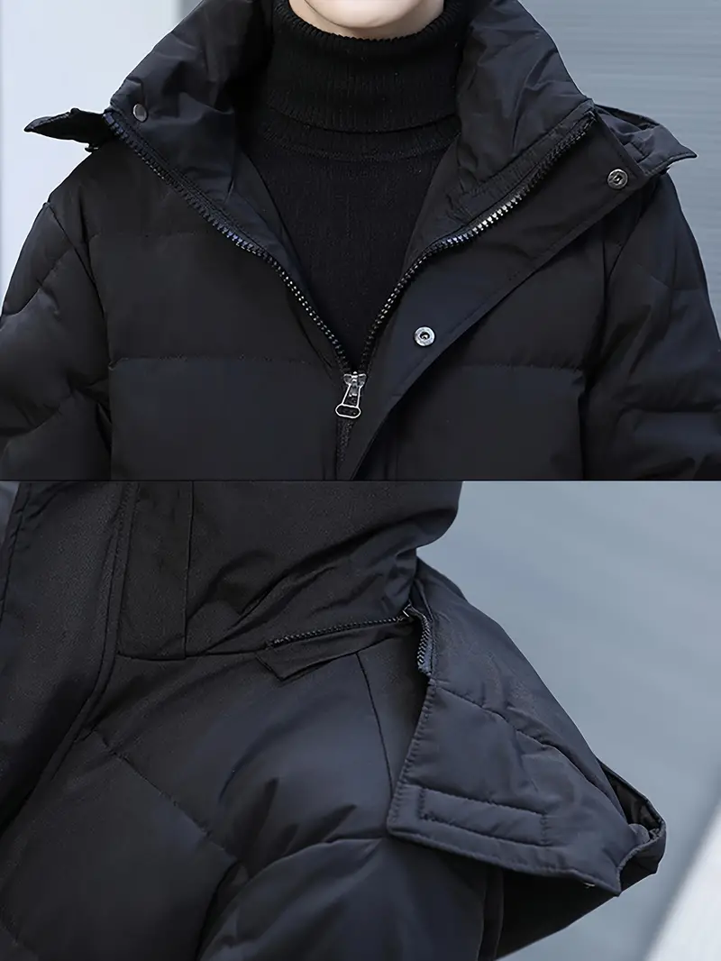 Quilted Hooded Relaxed Fit Puffer Coat
