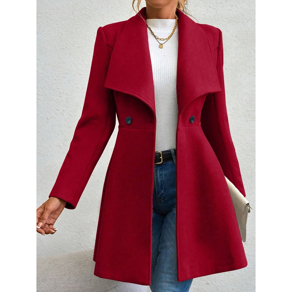 Tailored Wool Feel Lapel Jacket