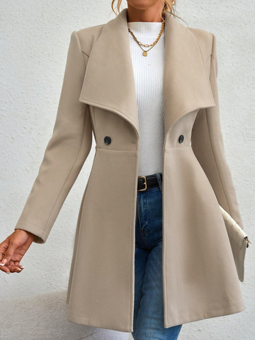 Tailored Wool Feel Lapel Collar Jacket