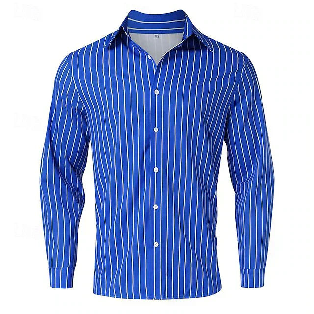Striped Slim Fit Classic Collar Shirt