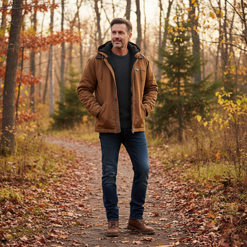 Warm Lined Adjustable Hoodie Jacket