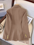 Women's Blazer - Double-Breasted - Sculpted Fit - Notch Lapels - Formal Look