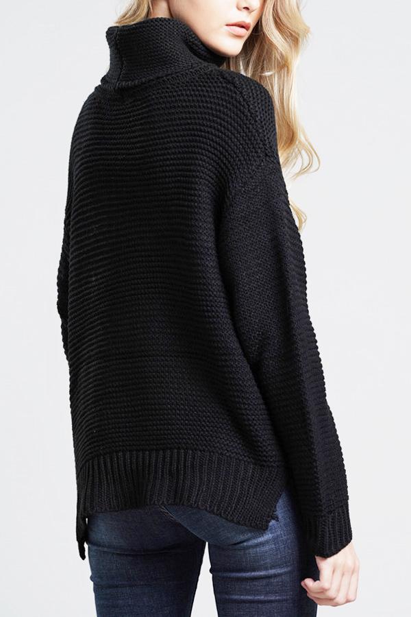 Chunky Knit Oversized Turtleneck Sweater