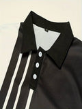 Men's Polo Shirt - Classic Collar - Short Sleeves - Breathable Lightweight Design