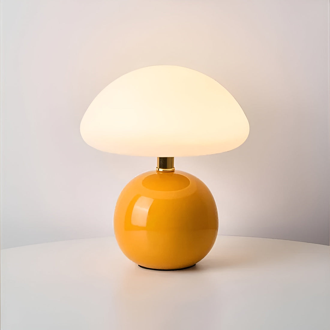 Glazed Ceramic Opal Glass Table Lamp