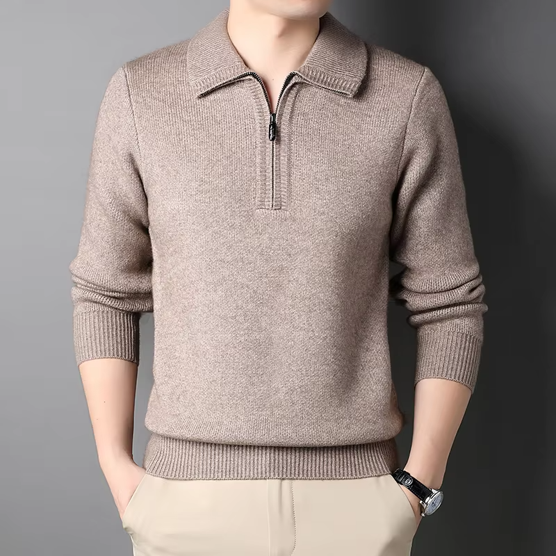 Soft Knit Regular Fit Short Zipper Sweater