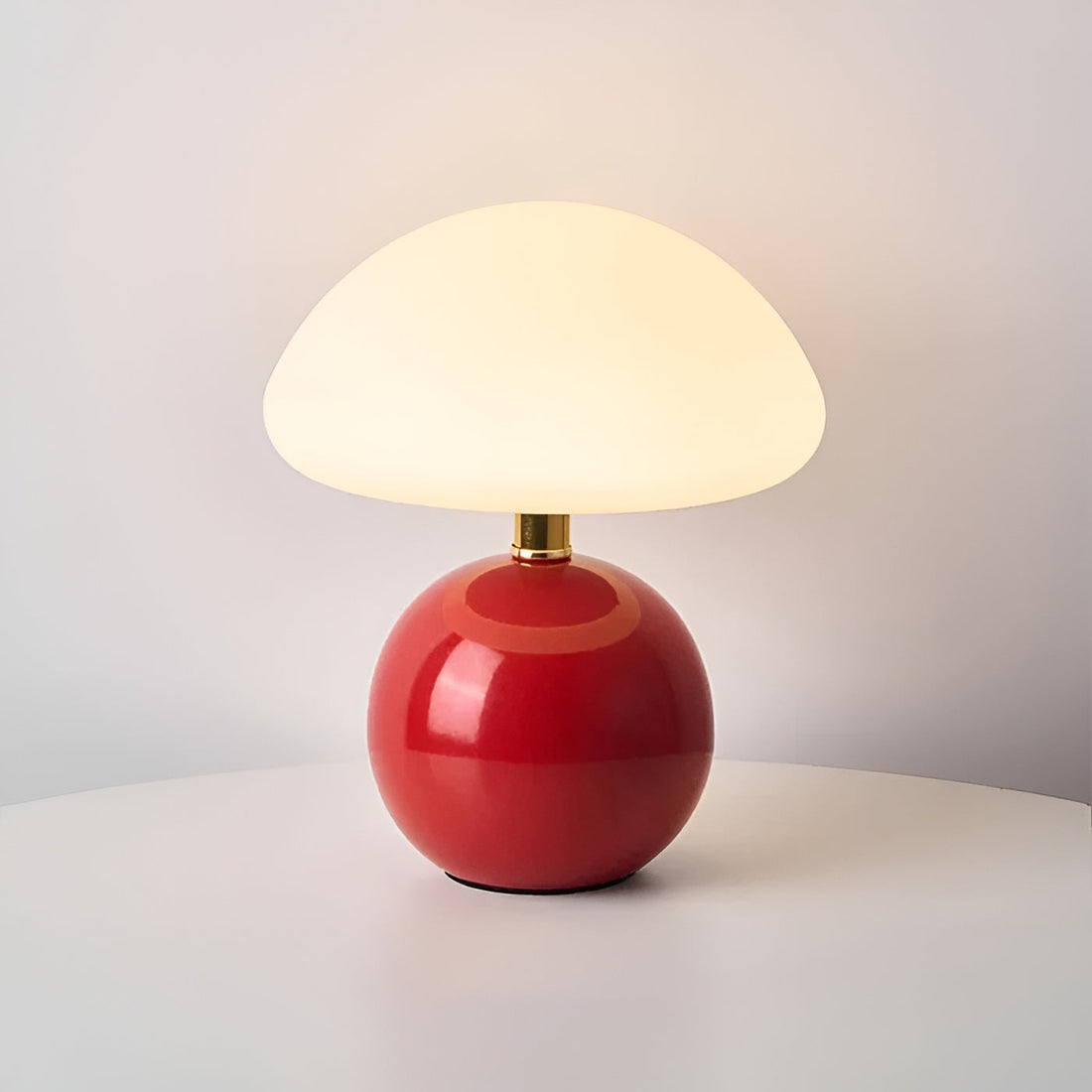 Glazed Ceramic Opal Glass Table Lamp