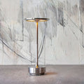 Brushed Brass And Wood Weighted Table Lamp