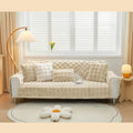 Quilted Faux Fur Full Coverage Sofa Slipcover