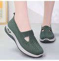 Women's Slip-On Sneakers – Breathable Knit – Cushioned Sole – Low Profile Comfort