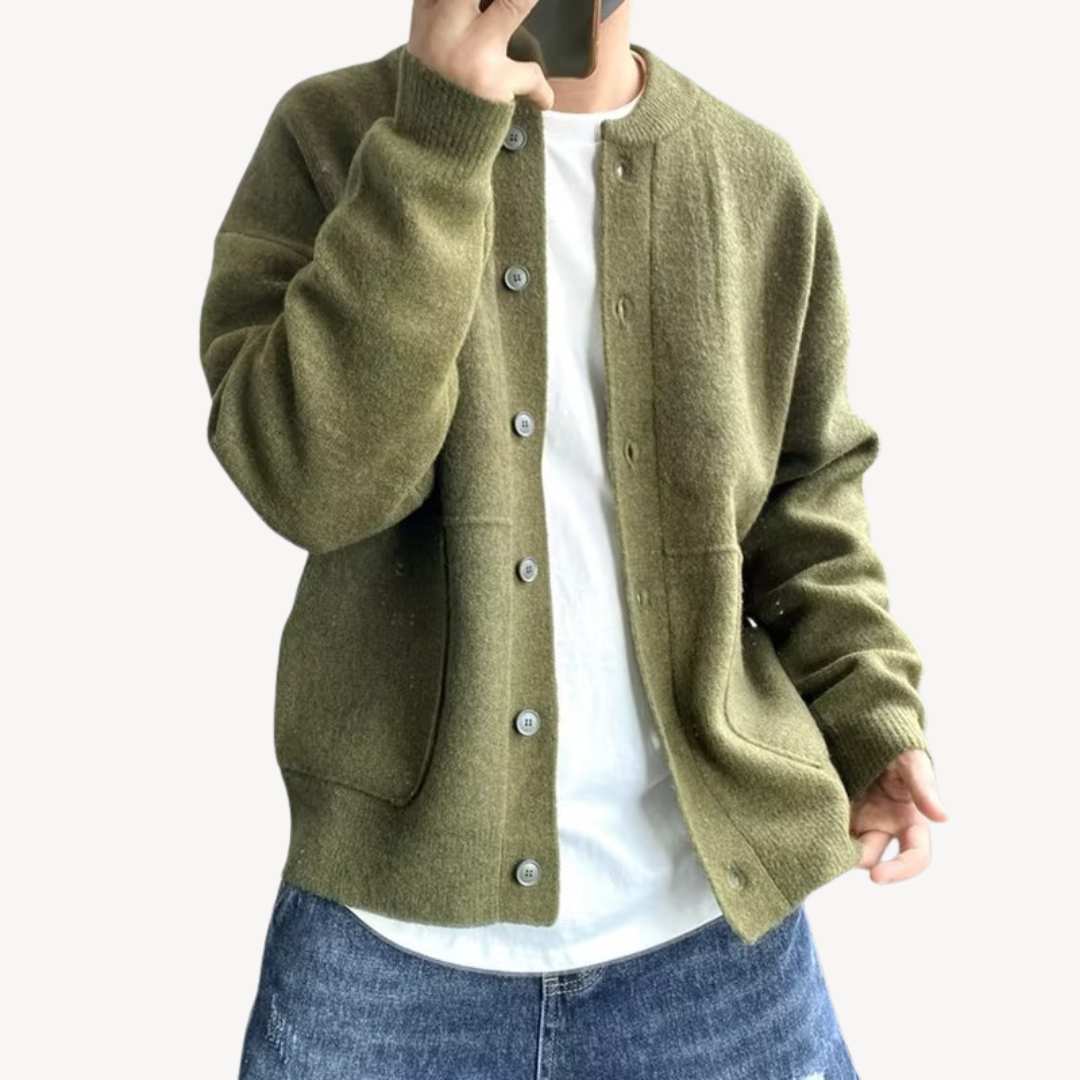 Soft Wool Relaxed Fit Cardigan