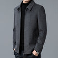 Men's Jacket – Tailored Fit – Soft Luxury Fabric – Zipper Closure – Hip Length