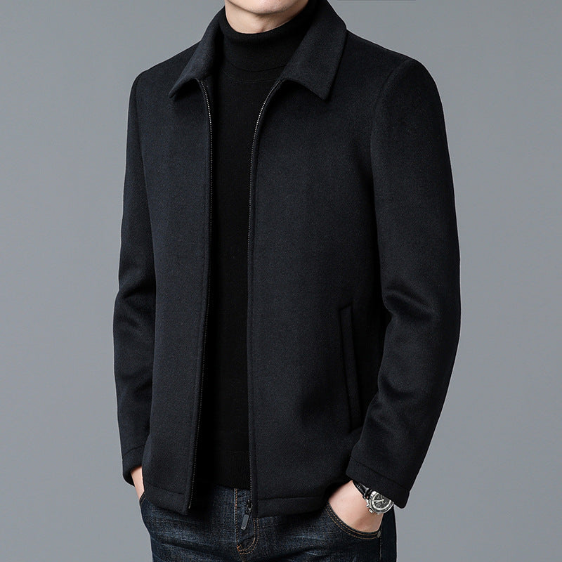 Men's Jacket – Tailored Fit – Soft Luxury Fabric – Zipper Closure – Hip Length