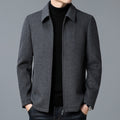 Men's Jacket – Tailored Fit – Soft Luxury Fabric – Zipper Closure – Hip Length