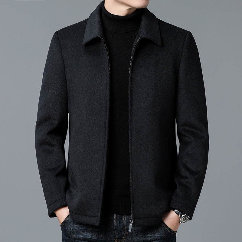Men's Jacket – Tailored Fit – Soft Luxury Fabric – Zipper Closure – Hip Length